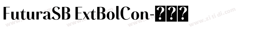 FuturaSB ExtBolCon字体转换